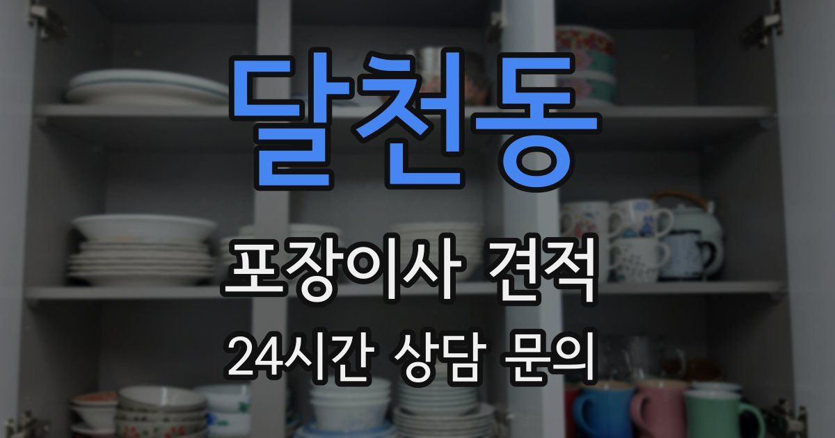 달천동 포장이사 견적