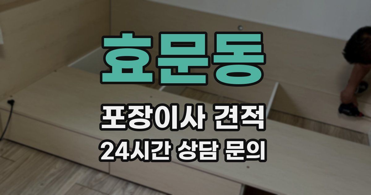 효문동 포장이사 견적