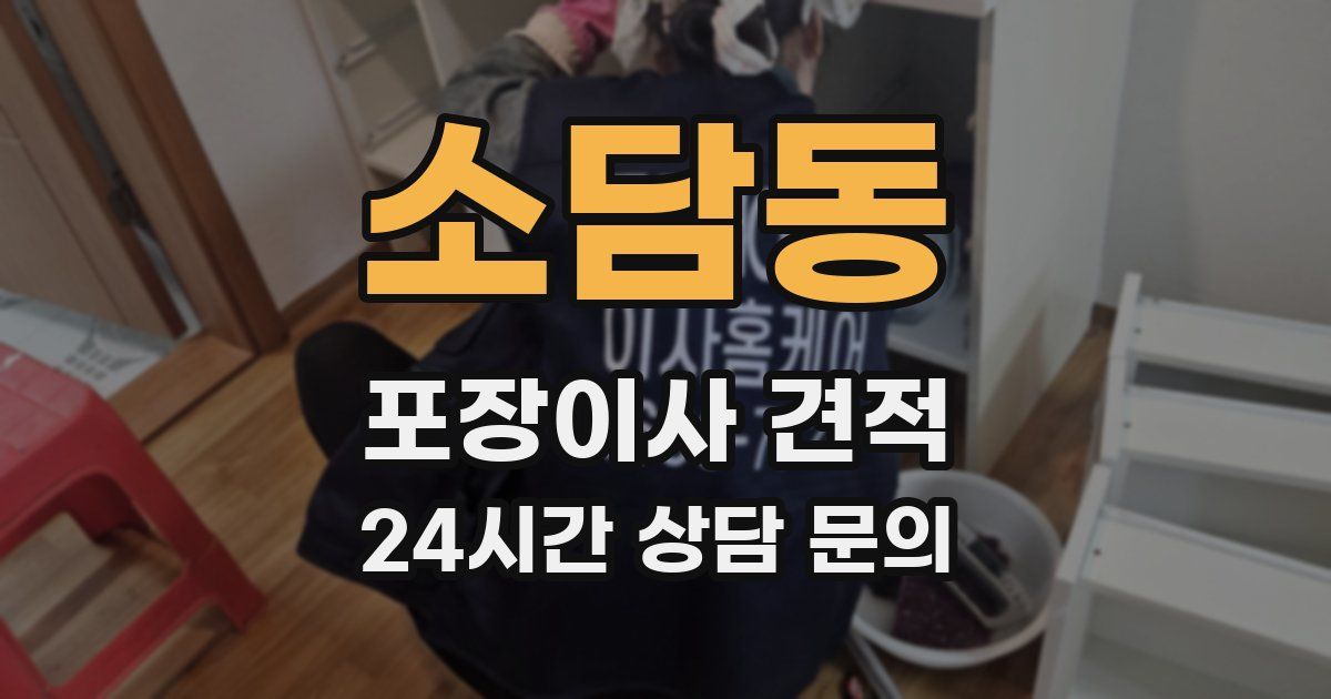 소담동 포장이사 견적