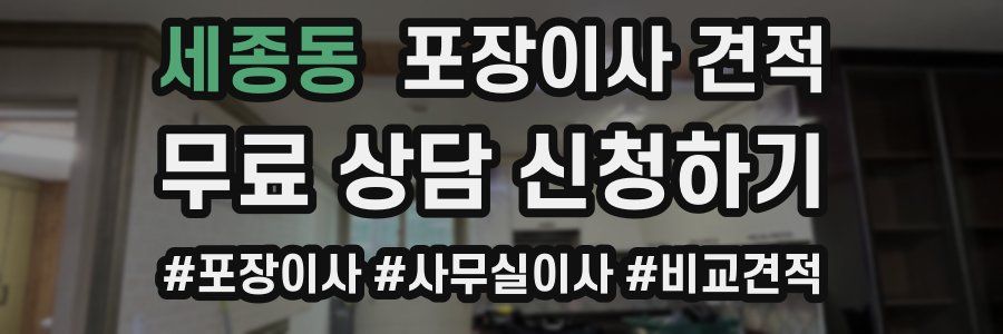 세종동 포장이사 견적