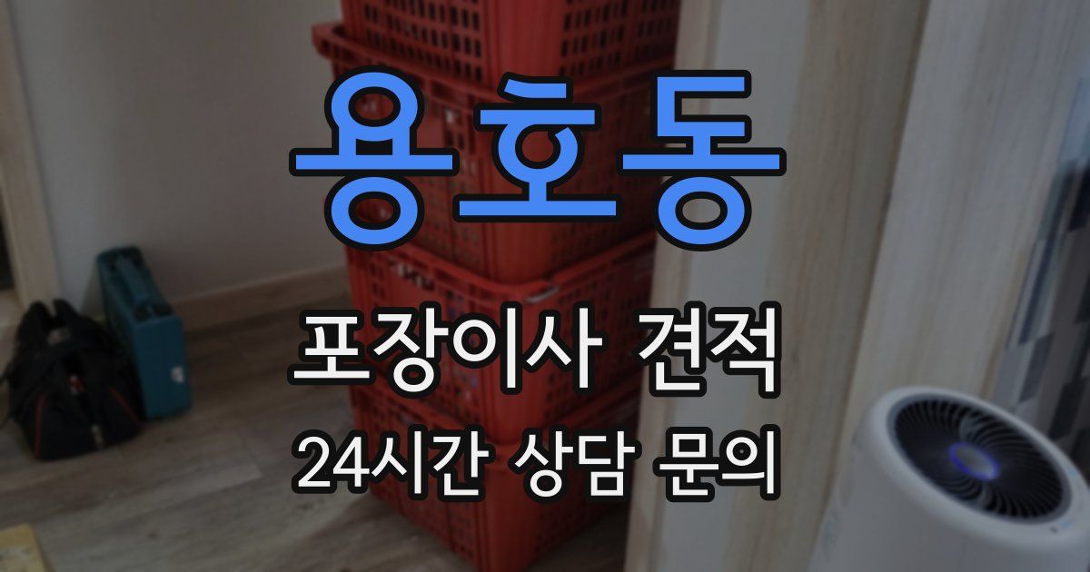 용호동 포장이사 견적