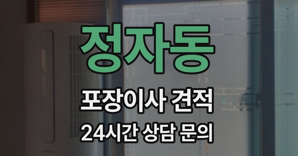정자동 포장이사 견적