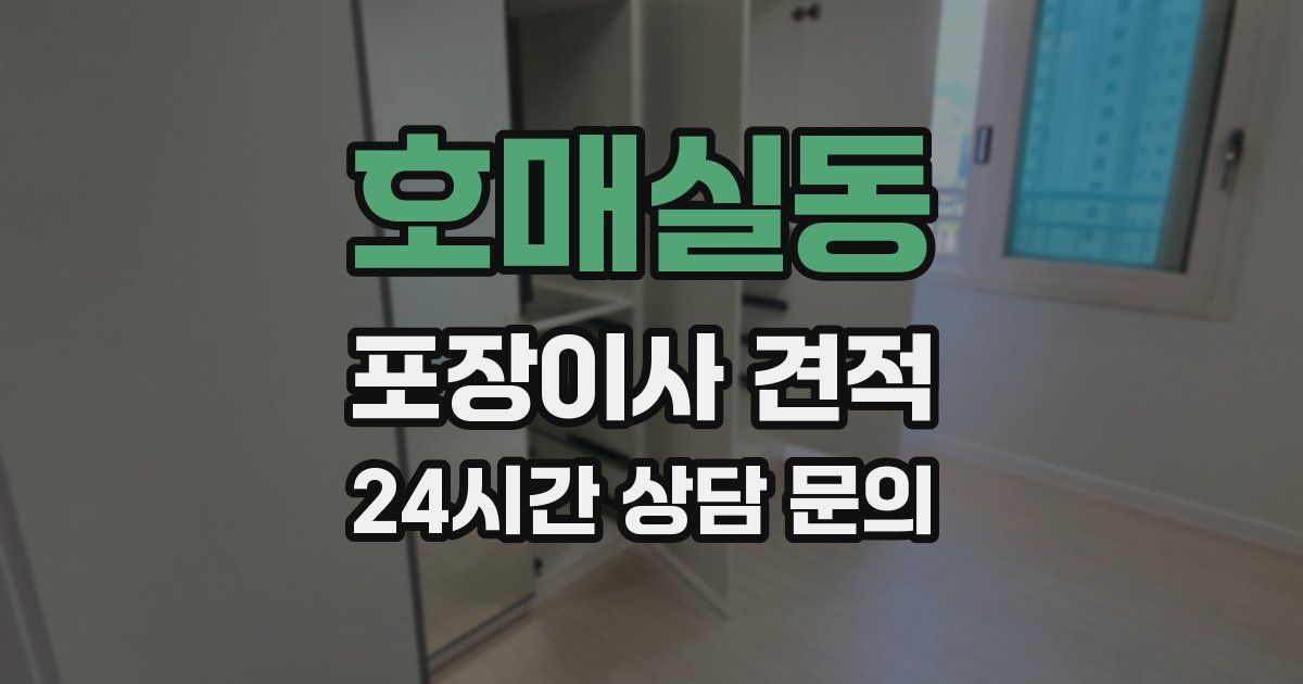 호매실동 포장이사 견적