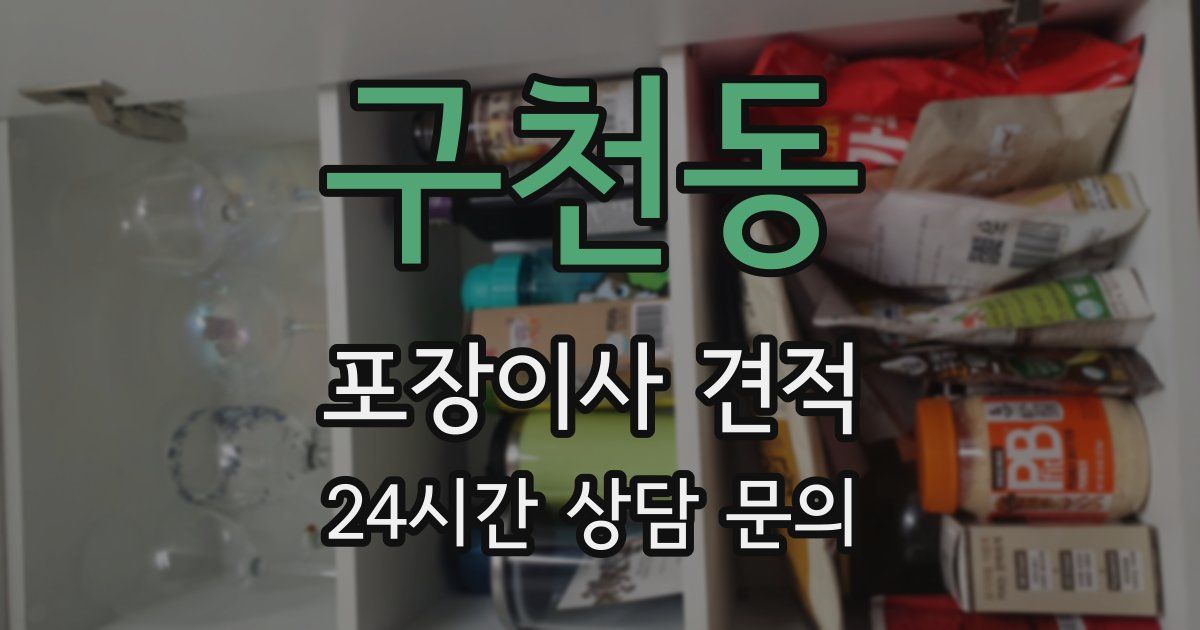 구천동 포장이사 견적