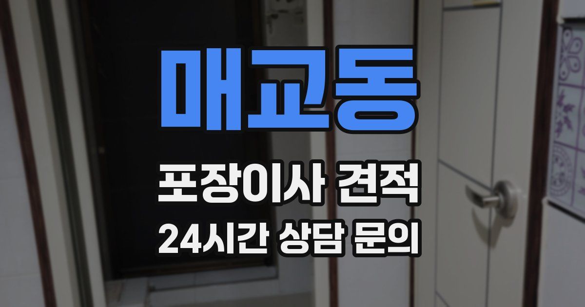 매교동 포장이사 견적
