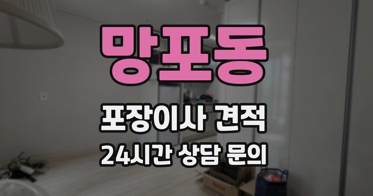 망포동 포장이사 견적