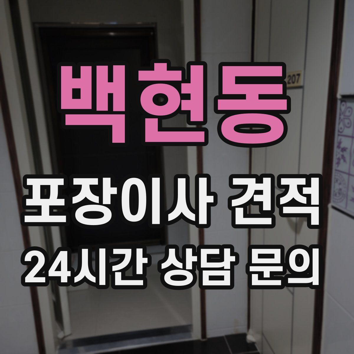 백현동 포장이사 견적