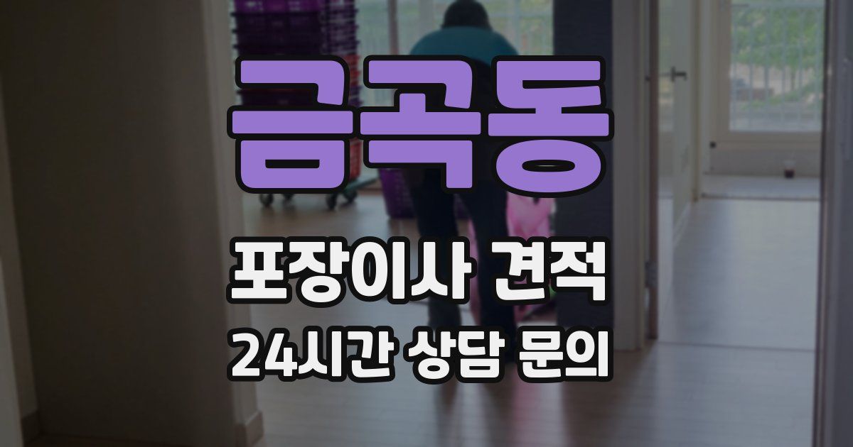 금곡동 포장이사 견적