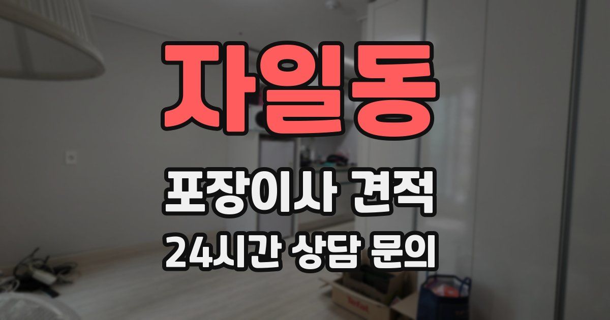 자일동 포장이사 견적