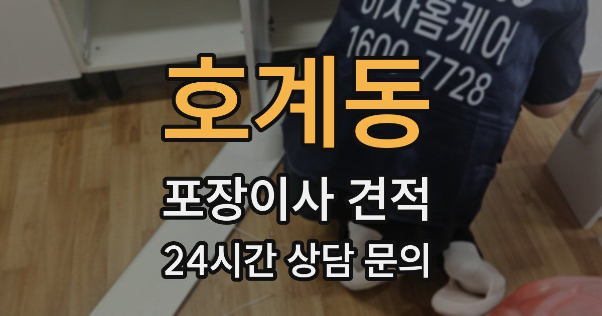 호계동 포장이사 견적