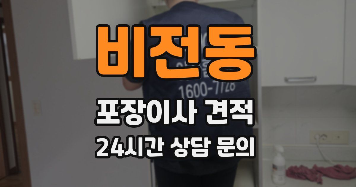 비전동 포장이사 견적