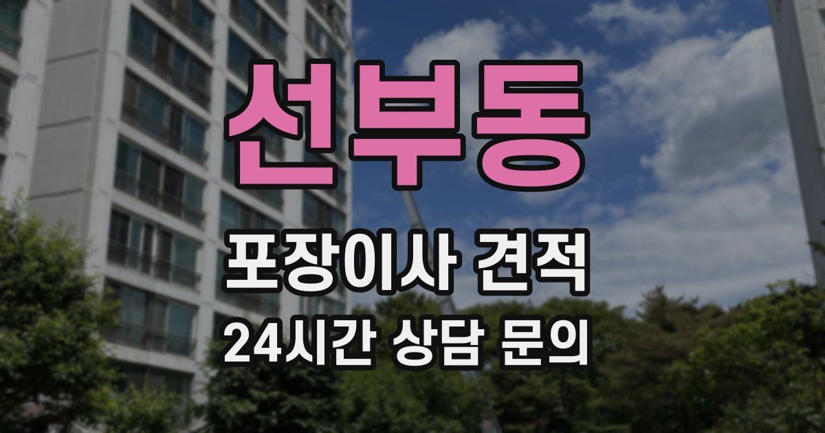 선부동 포장이사 견적