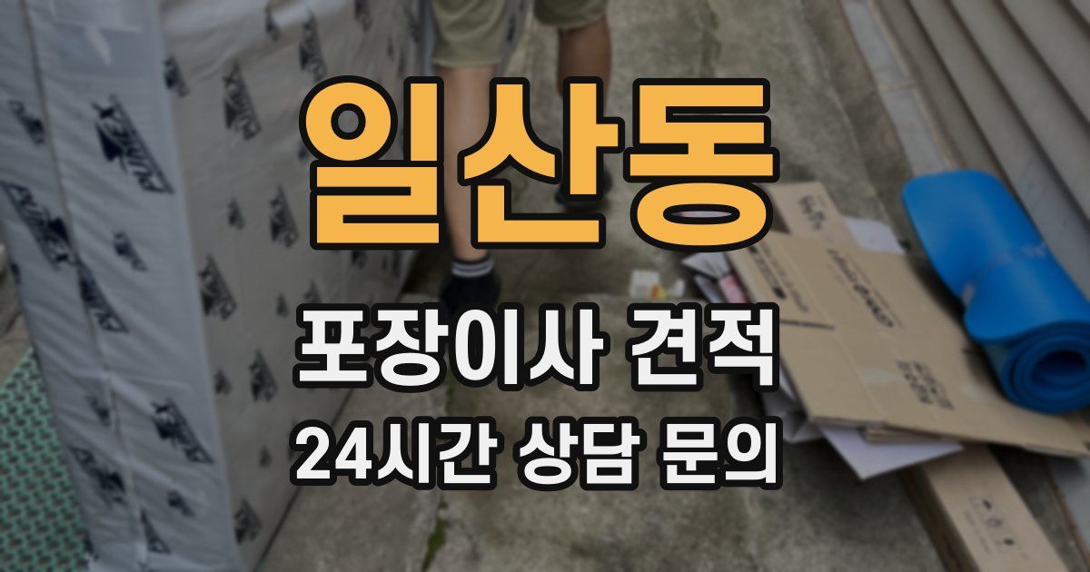 일산동 포장이사 견적