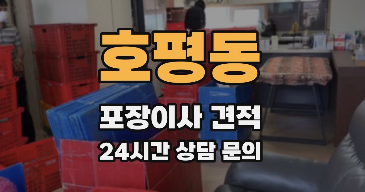 호평동 포장이사 견적