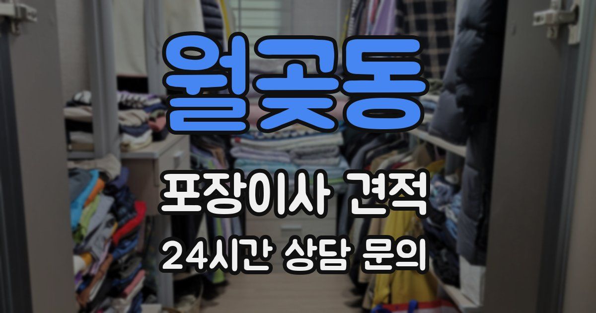 월곶동 포장이사 견적