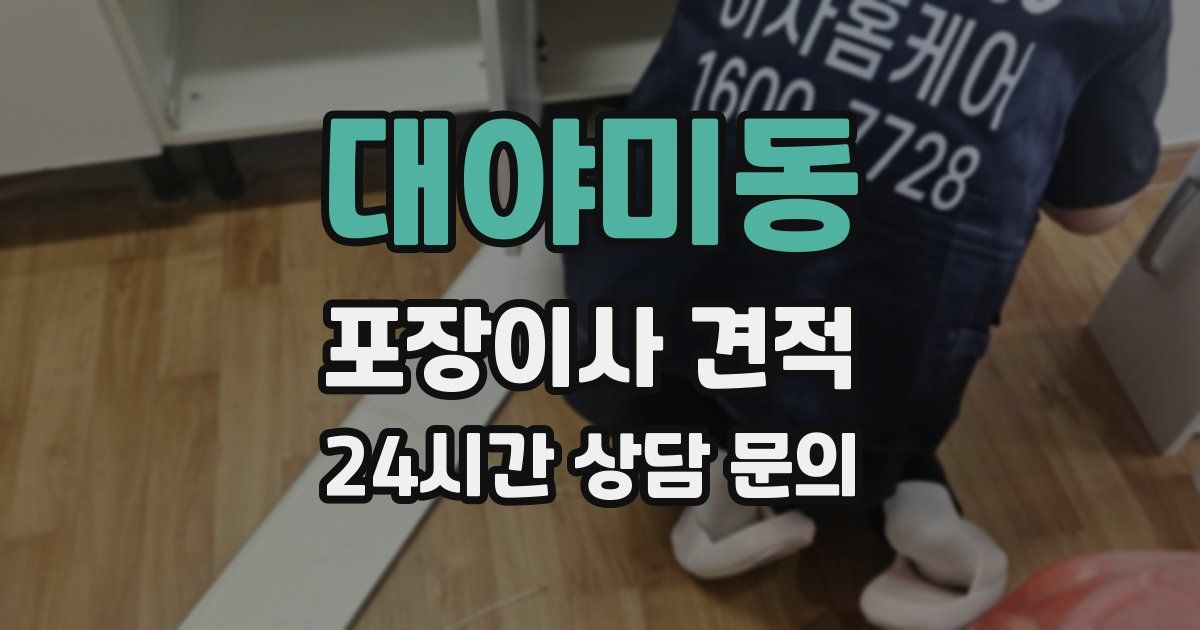 대야미동 포장이사 견적