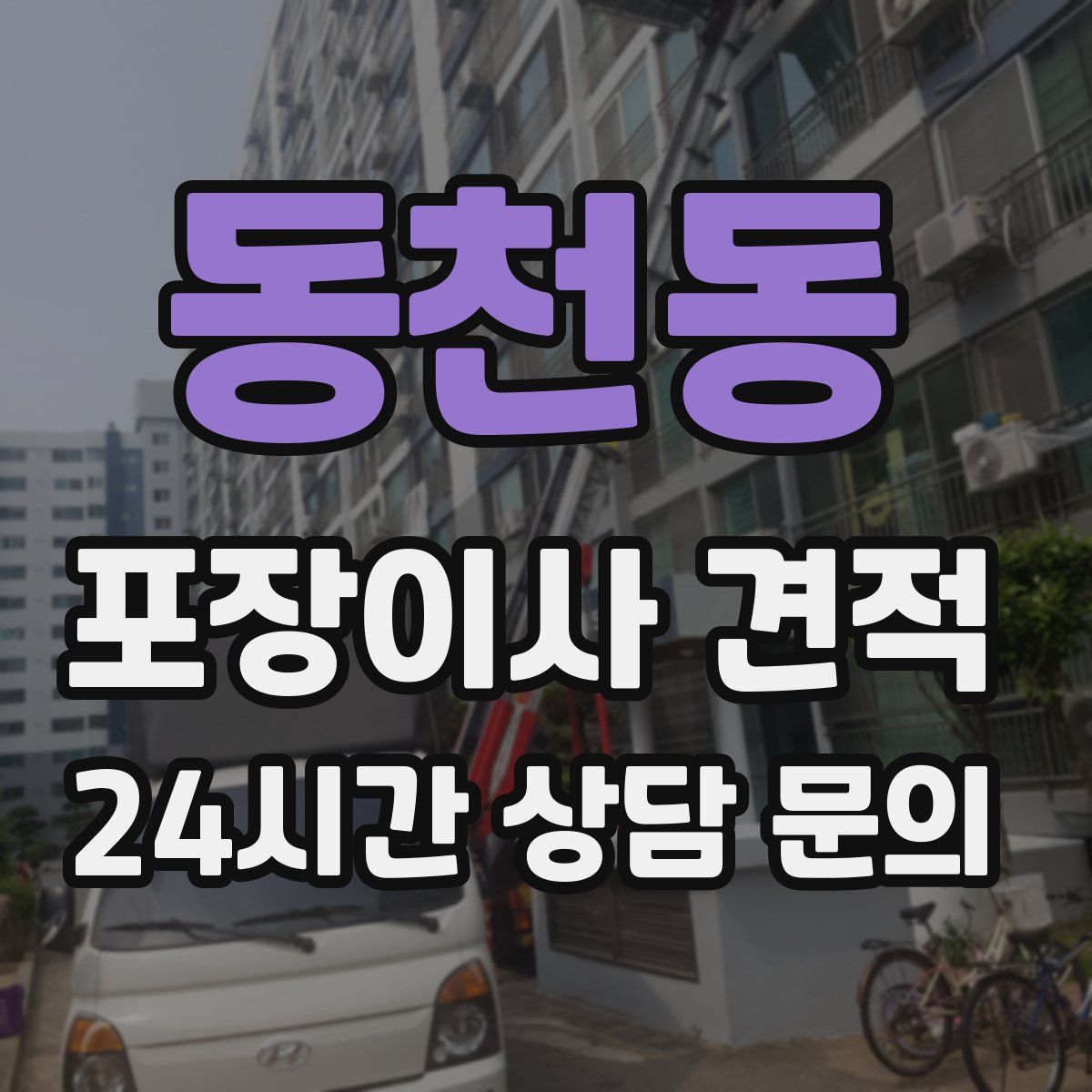 동천동 포장이사 견적