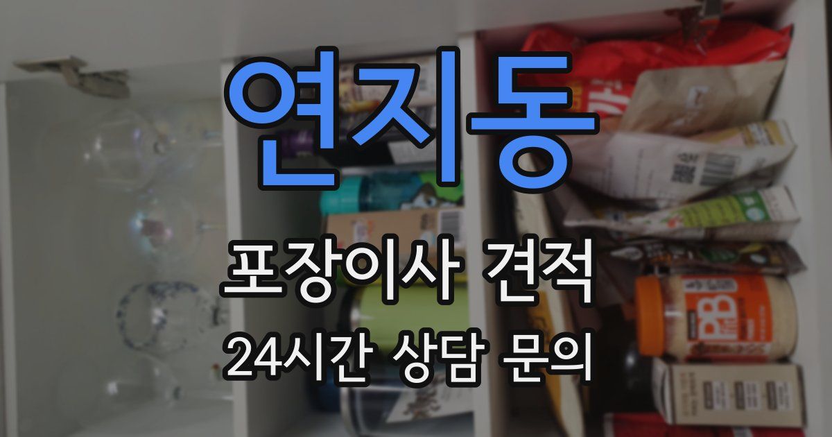 연지동 포장이사 견적