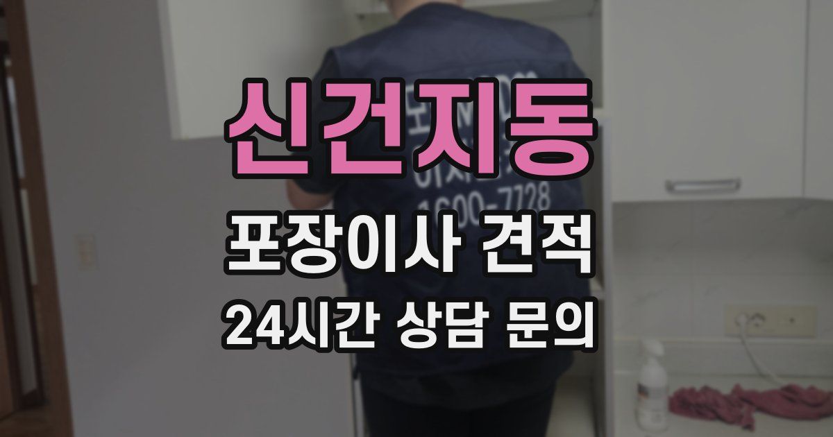 신건지동 포장이사 견적