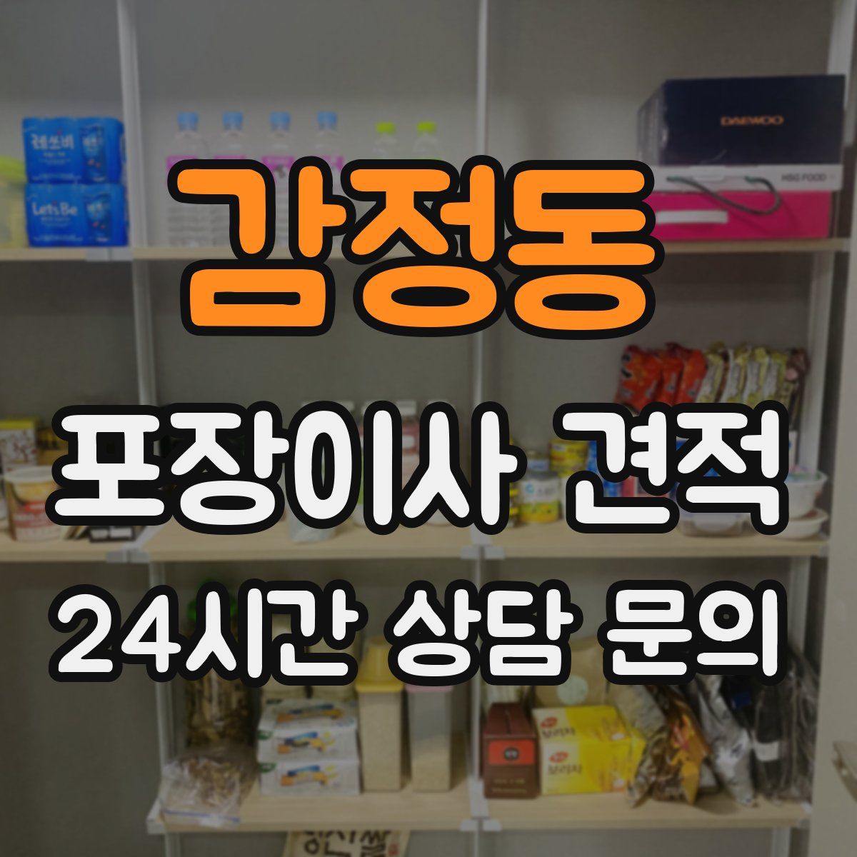 감정동 포장이사 견적