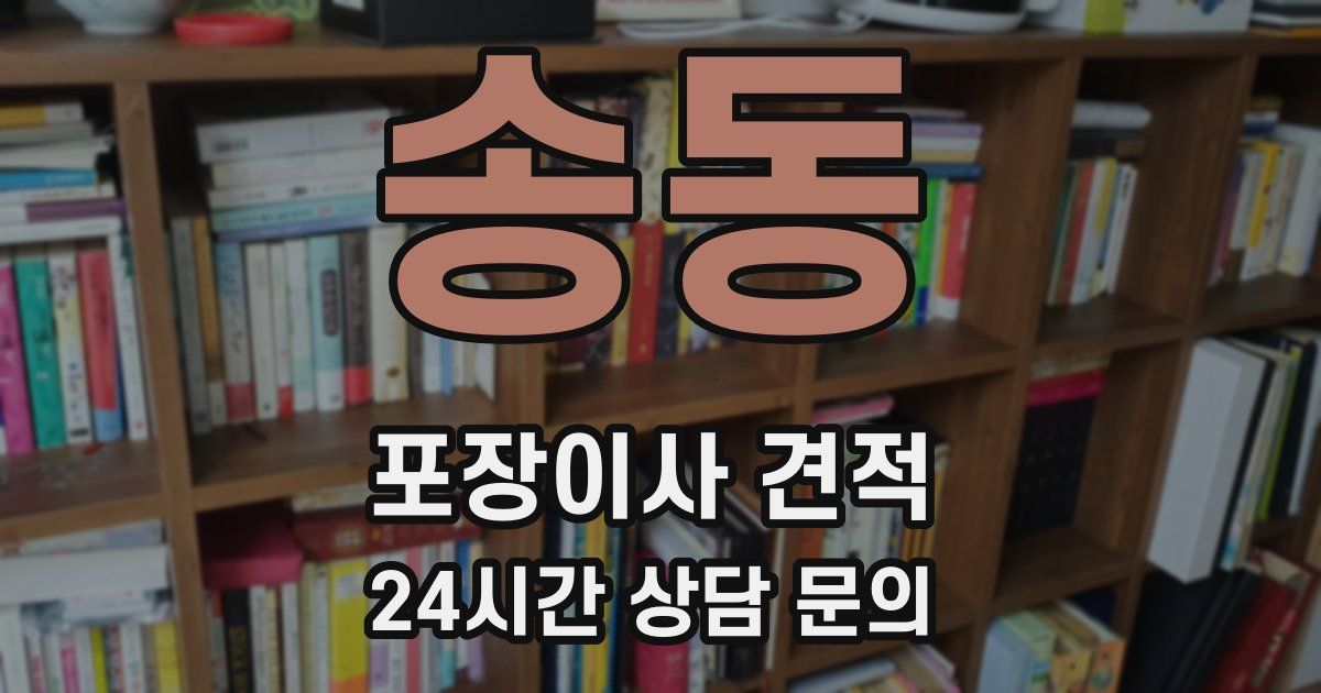 송동 포장이사 견적