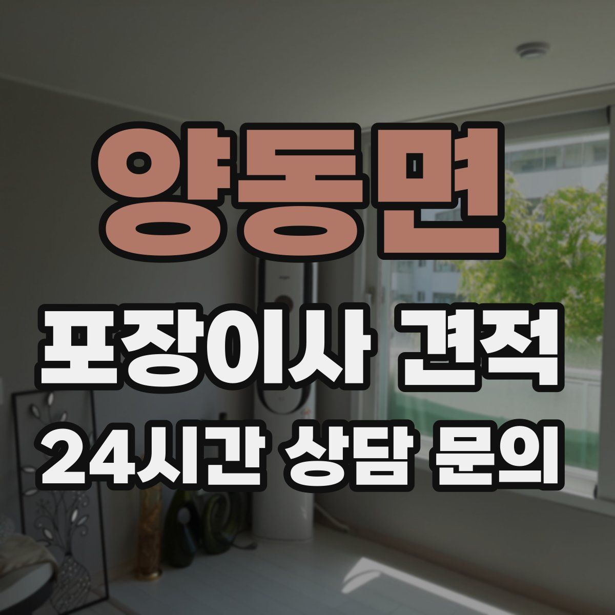 양동면 포장이사 견적