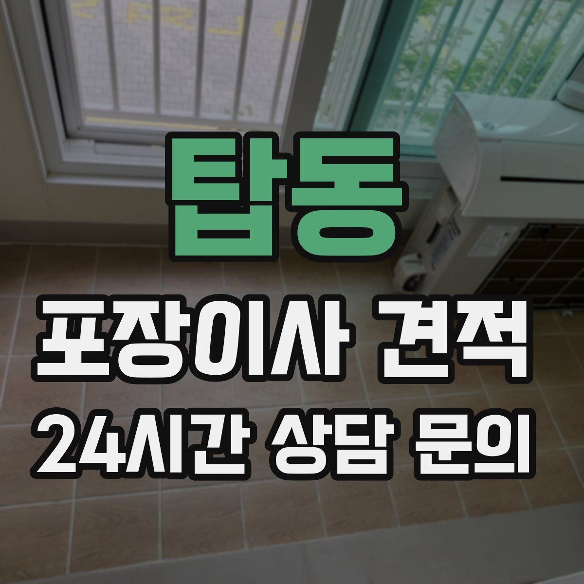 탑동 포장이사 견적