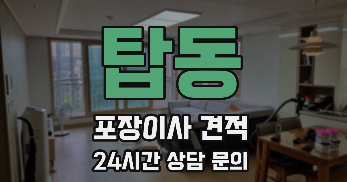 탑동 포장이사 견적