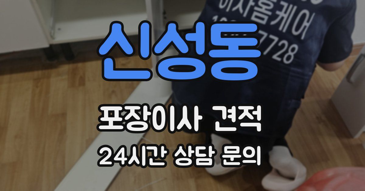 신성동 포장이사 견적