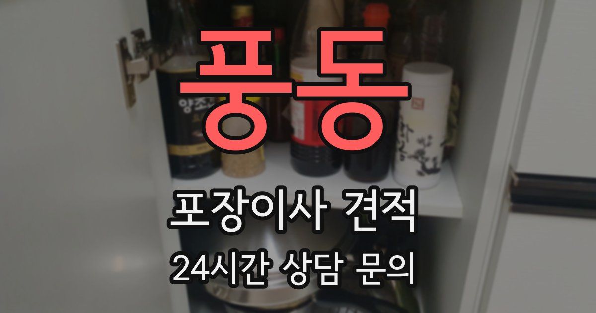 풍동 포장이사 견적