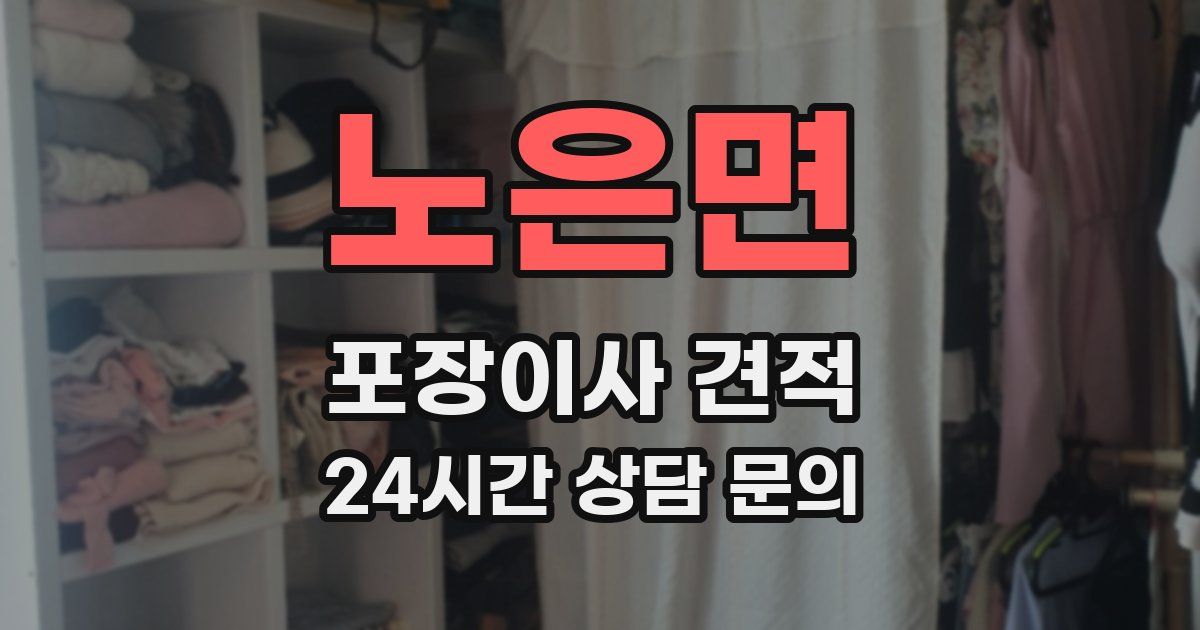 노은면 포장이사 견적
