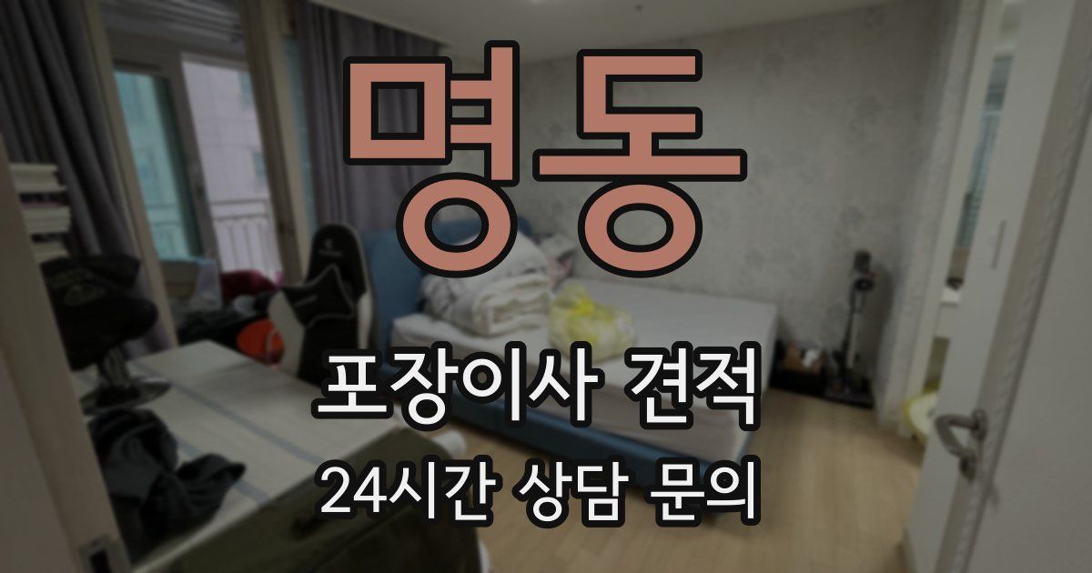 명동 포장이사 견적