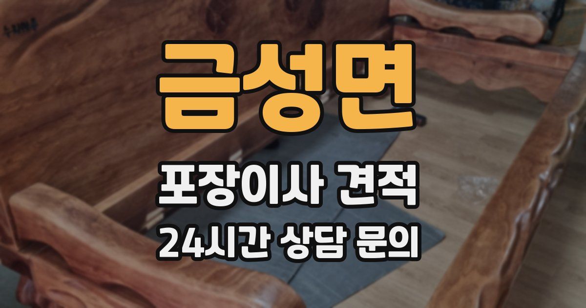 금성면 포장이사 견적