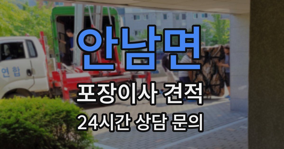 안남면 포장이사 견적