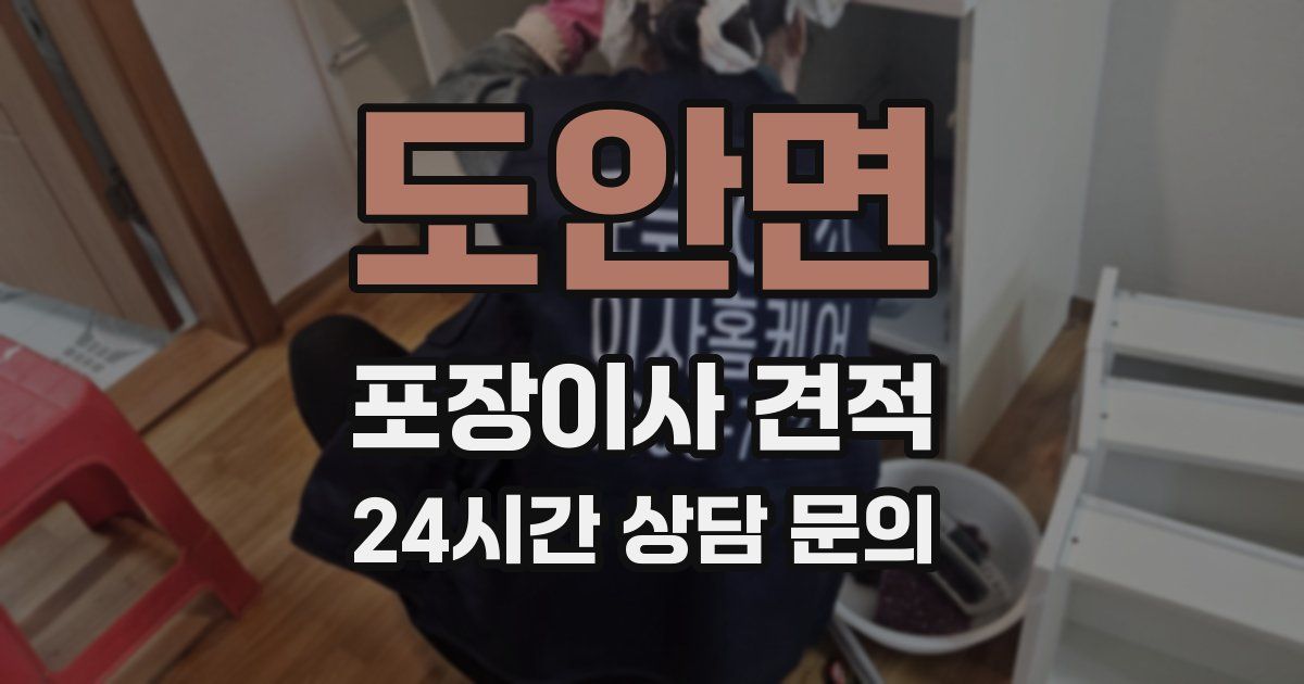 도안면 포장이사 견적