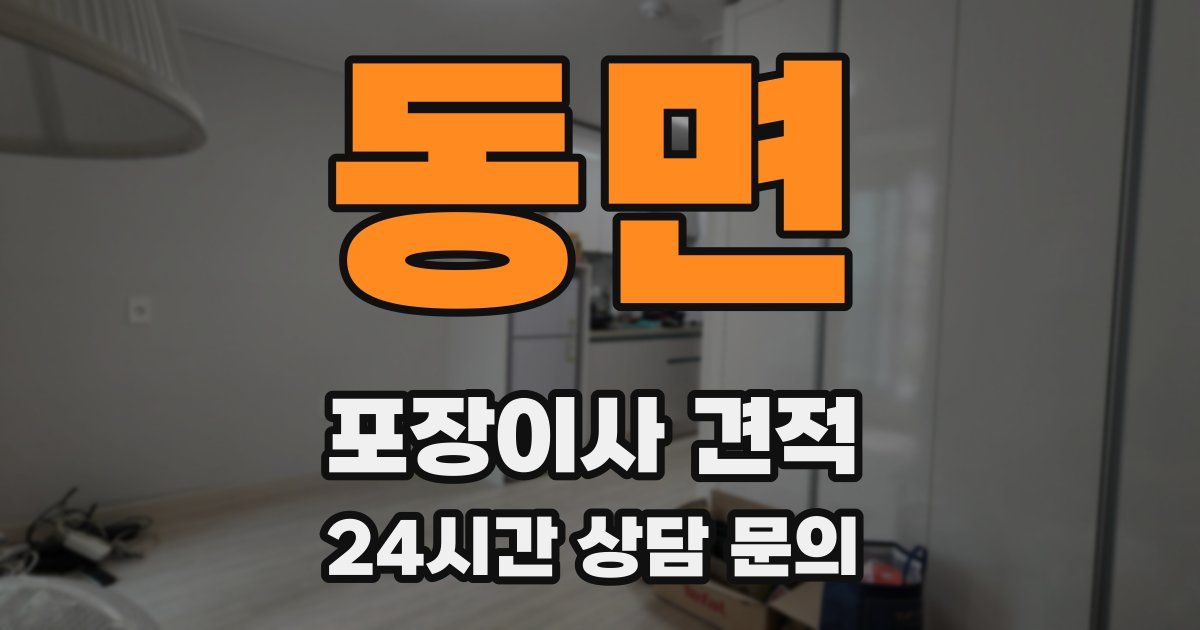 동면 포장이사 견적