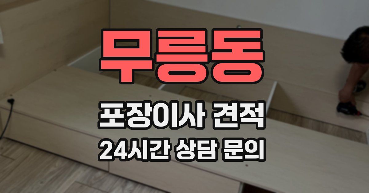 무릉동 포장이사 견적