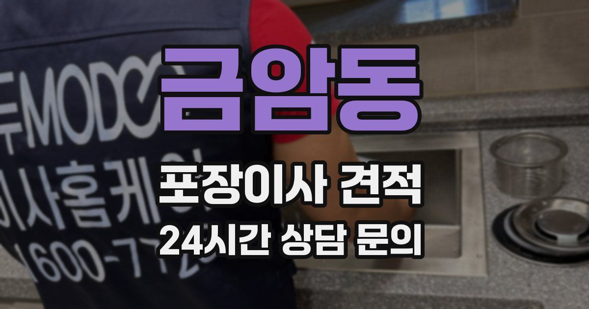 금암동 포장이사 견적