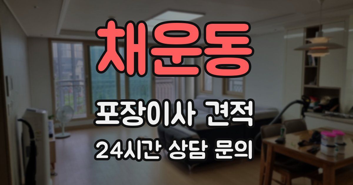 채운동 포장이사 견적