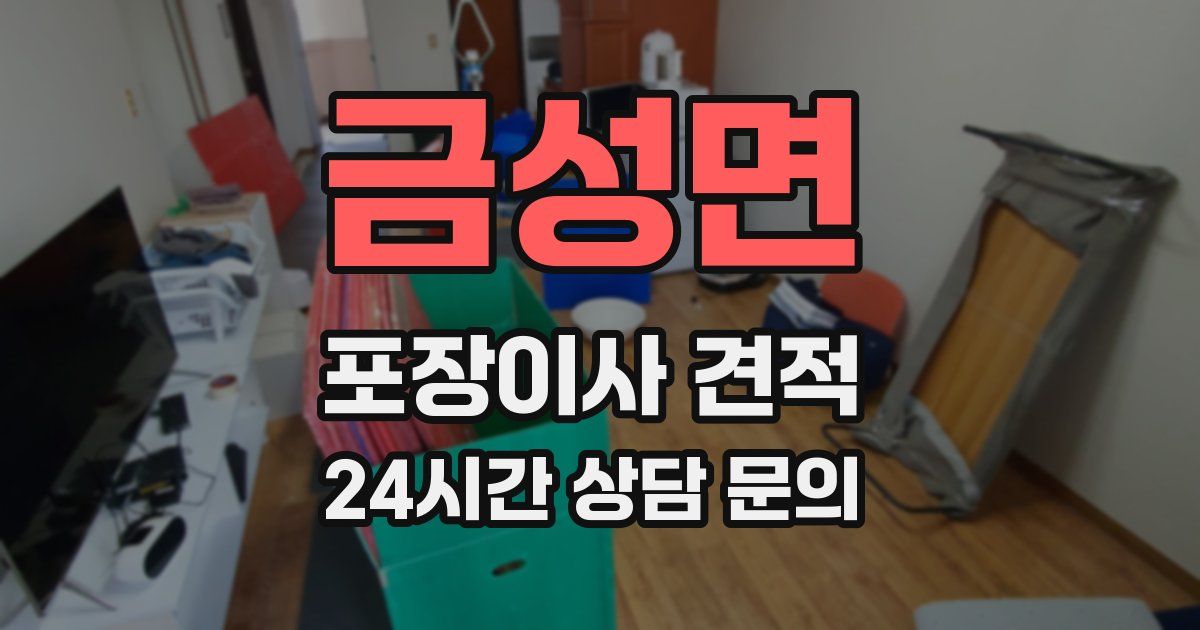 금성면 포장이사 견적