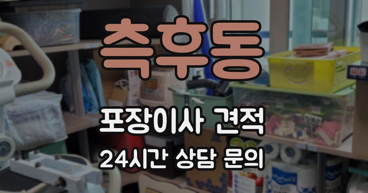 측후동 포장이사 견적