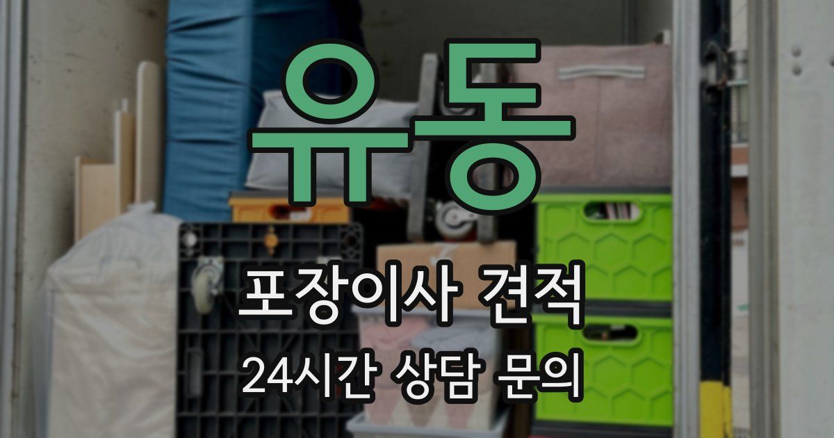 유동 포장이사 견적