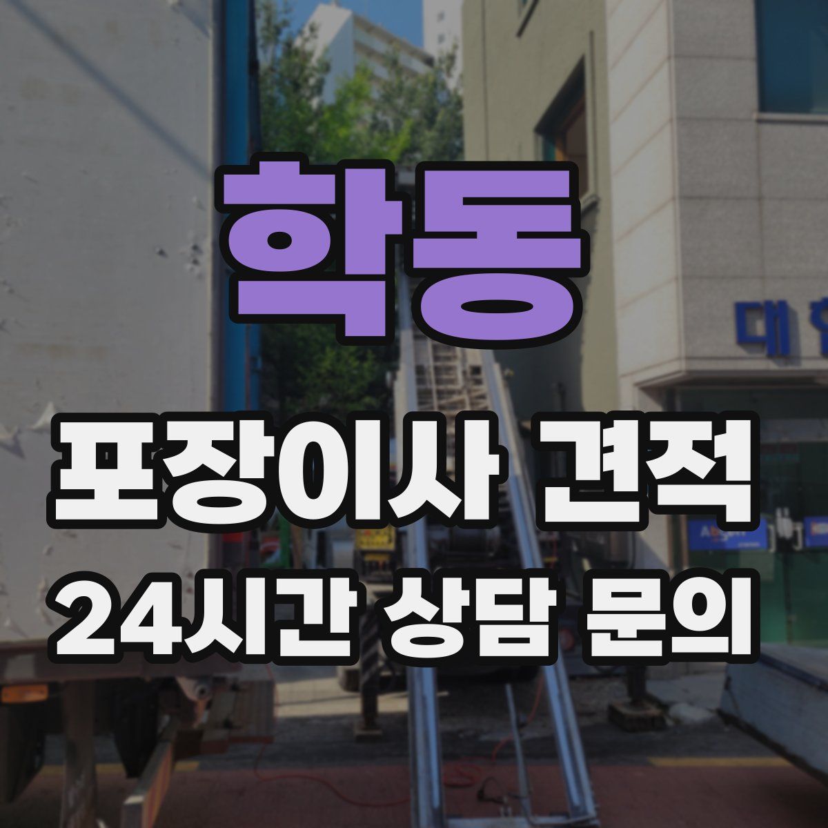 학동 포장이사 견적