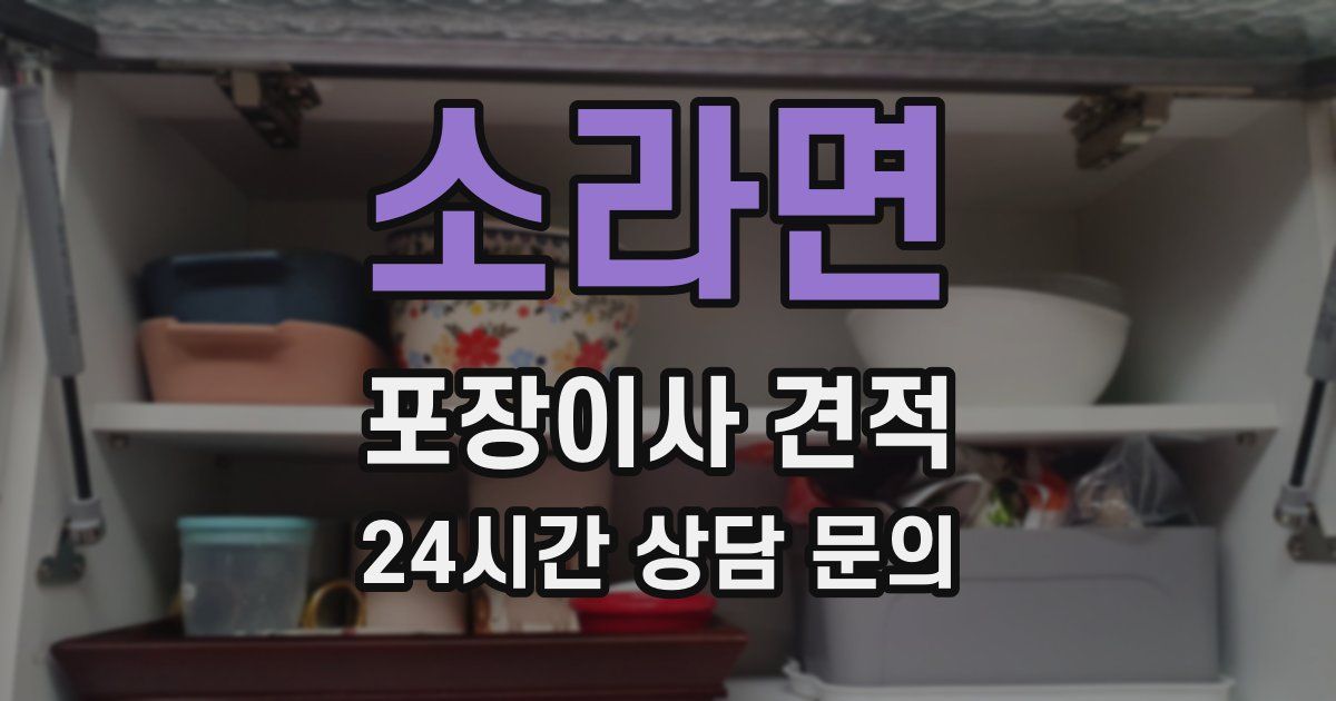 소라면 포장이사 견적