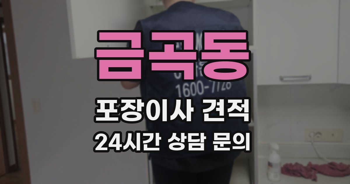 금곡동 포장이사 견적