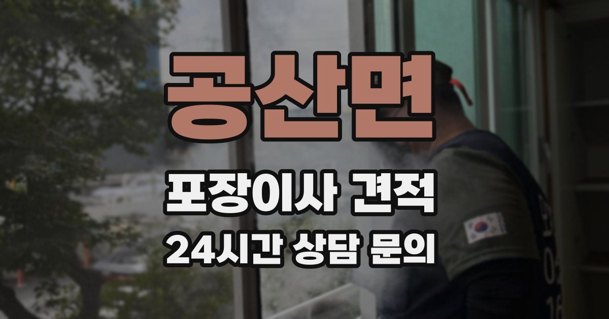 공산면 포장이사 견적