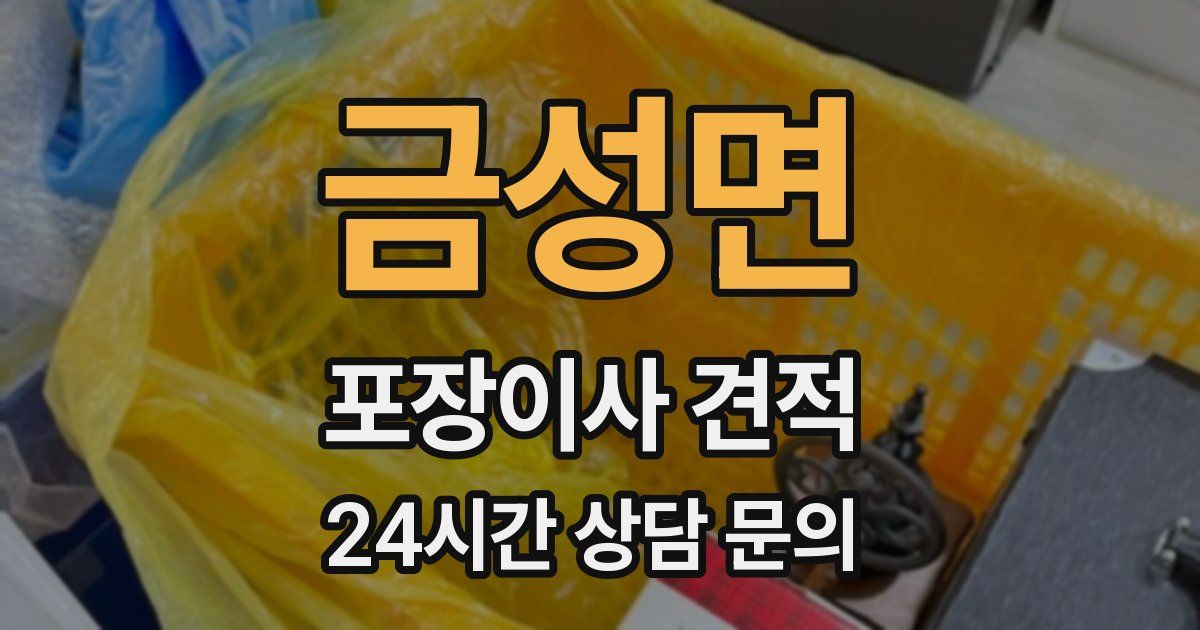 금성면 포장이사 견적