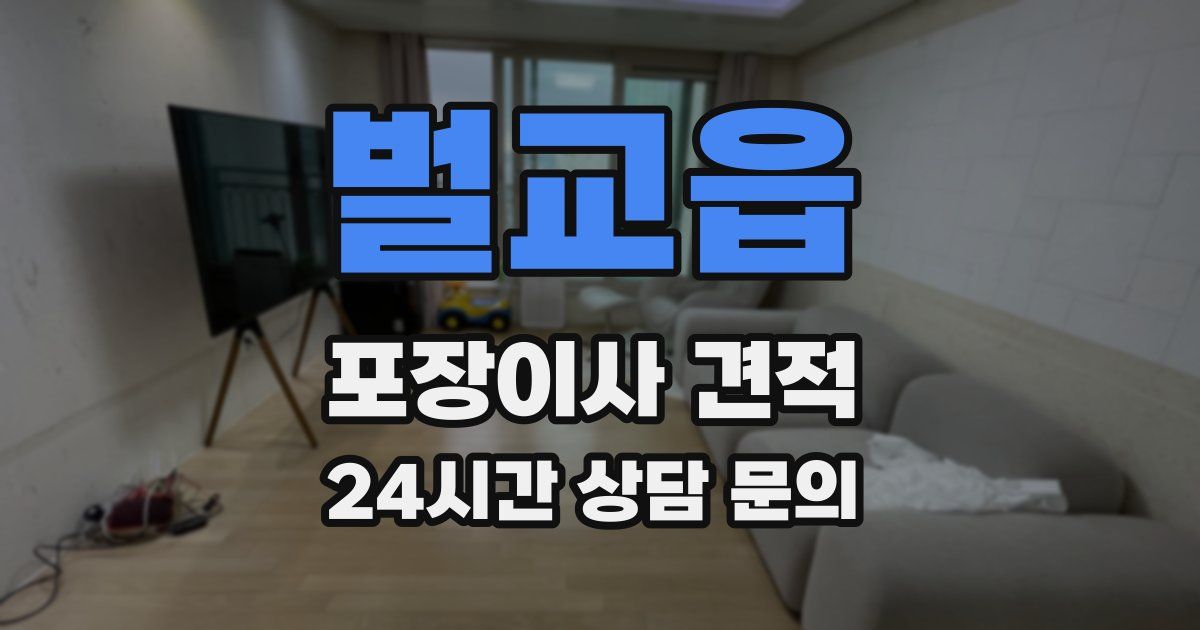 벌교읍 포장이사 견적