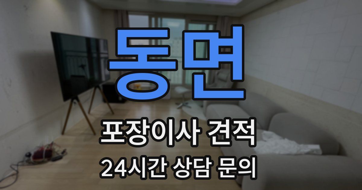 동면 포장이사 견적