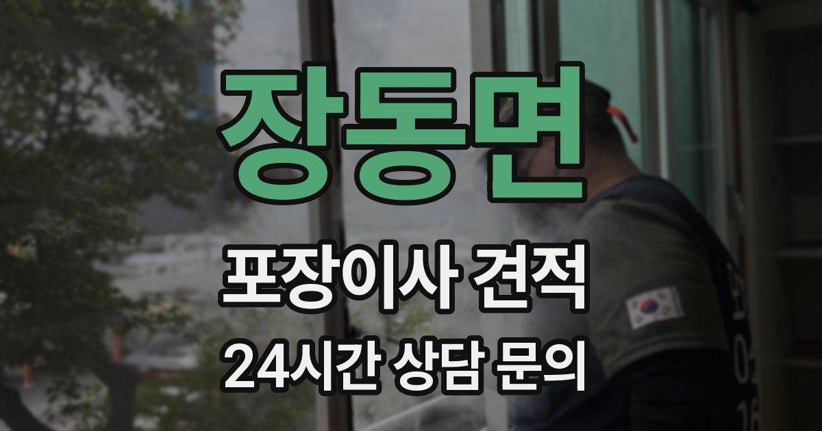 장동면 포장이사 견적